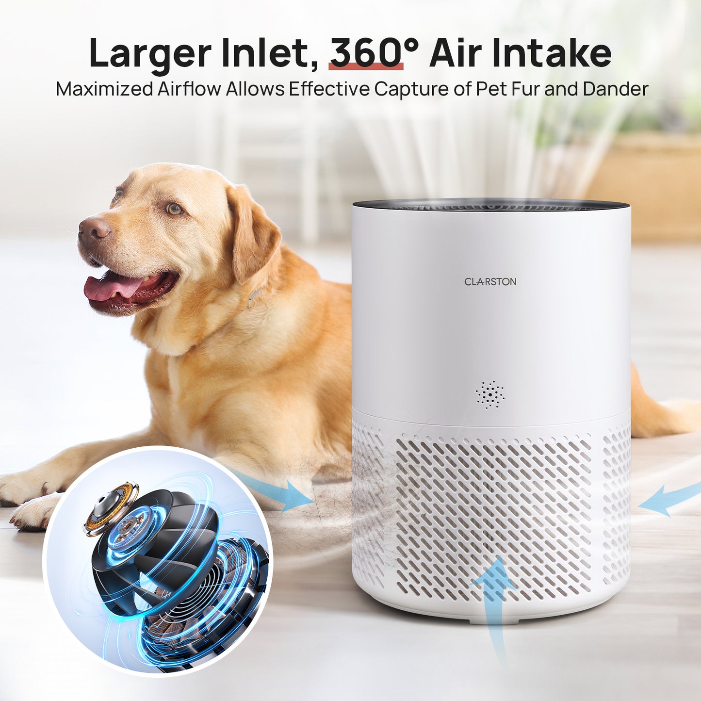 Clarston Air Purifier for Home Lagre Room Up to 1950 Sq Ft Coverage with Air Quality Sensors