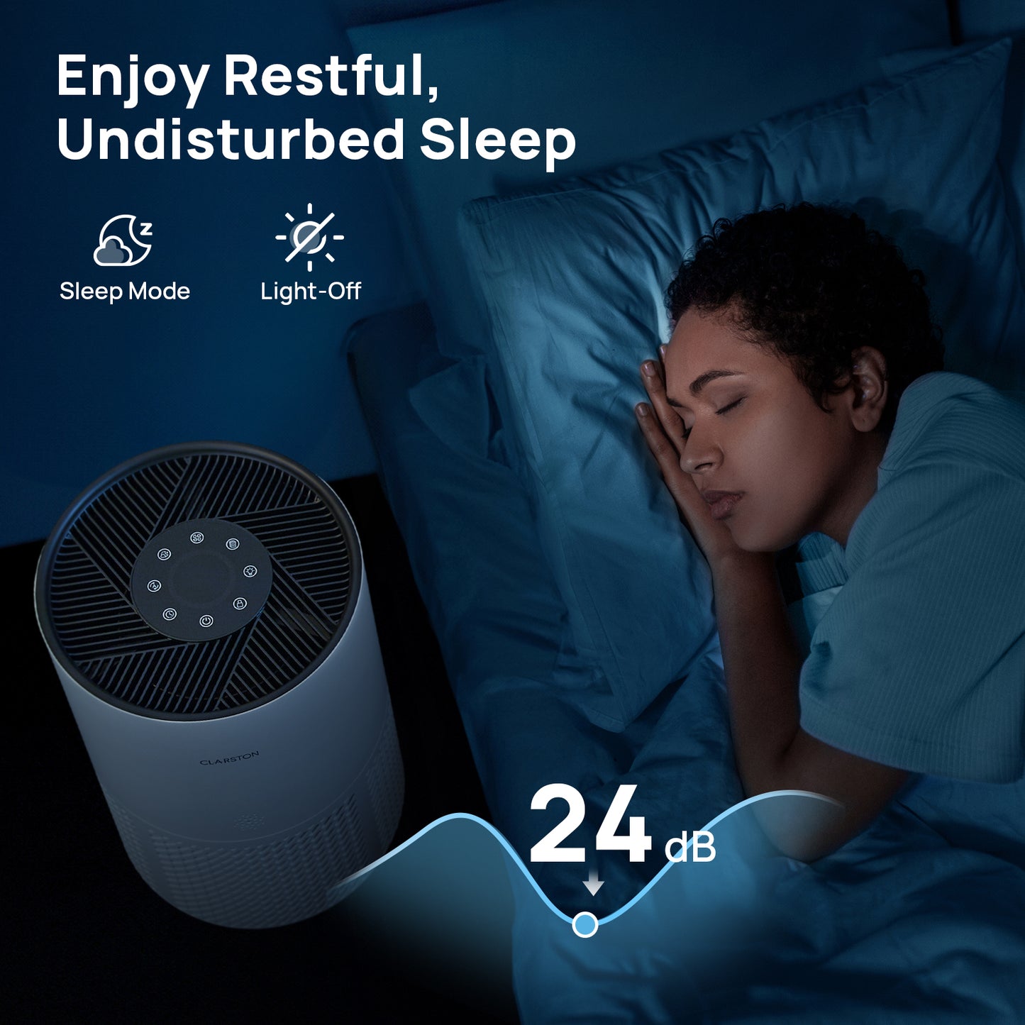 Clarston Air Purifier for Home Lagre Room Up to 1950 Sq Ft Coverage with Air Quality Sensors