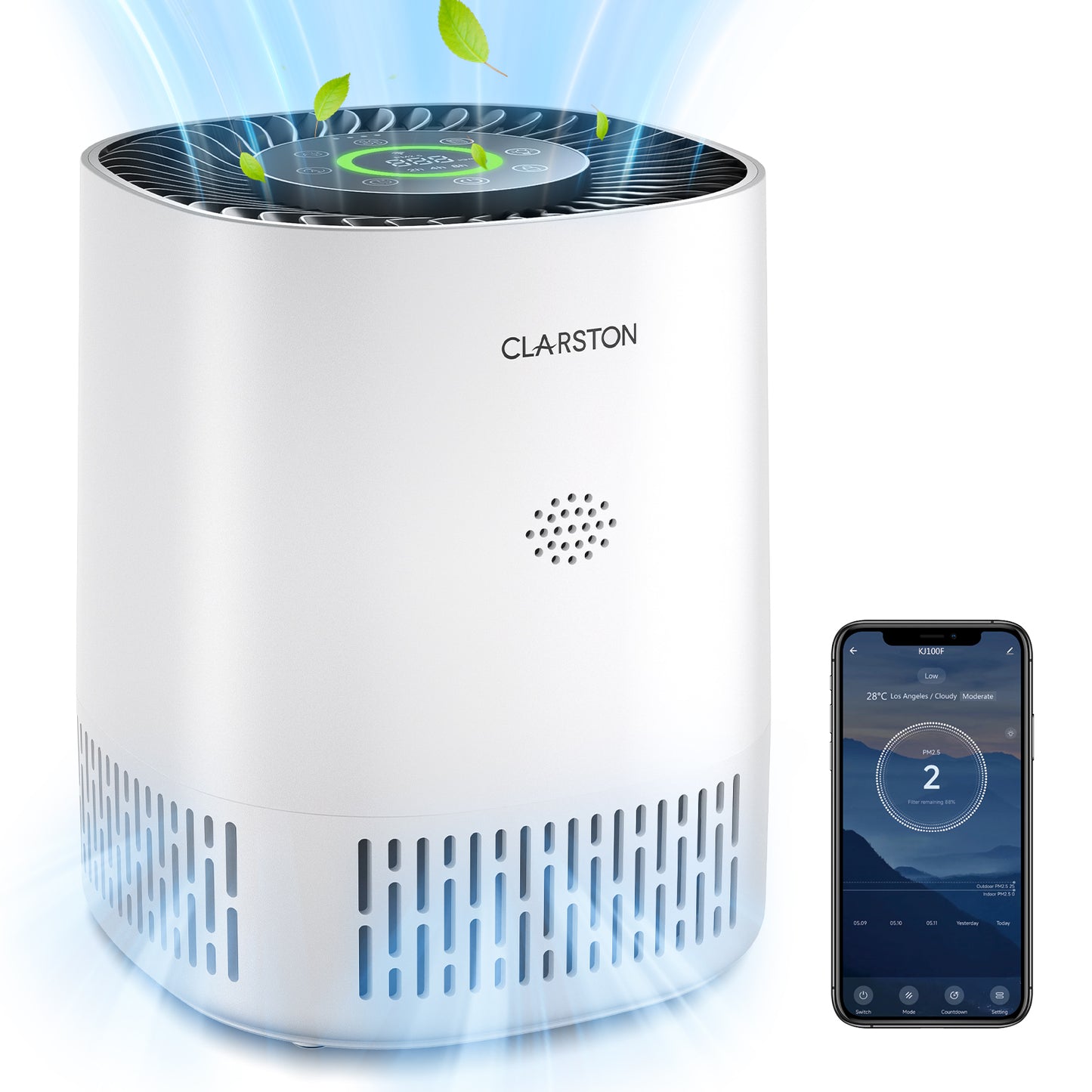 Clarston Air Purifiers for Home Bedroom Up to 650 Ft²